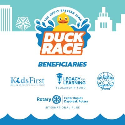 The 2026 beneficiaries: Kids First, Legacy for Learning, Jon Cushing Sunshine Fund and the Daybreak Rotary International Fund